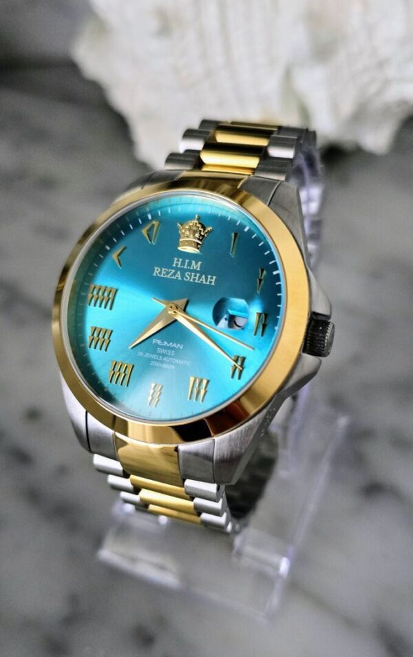 A watch is shown with the time on it.