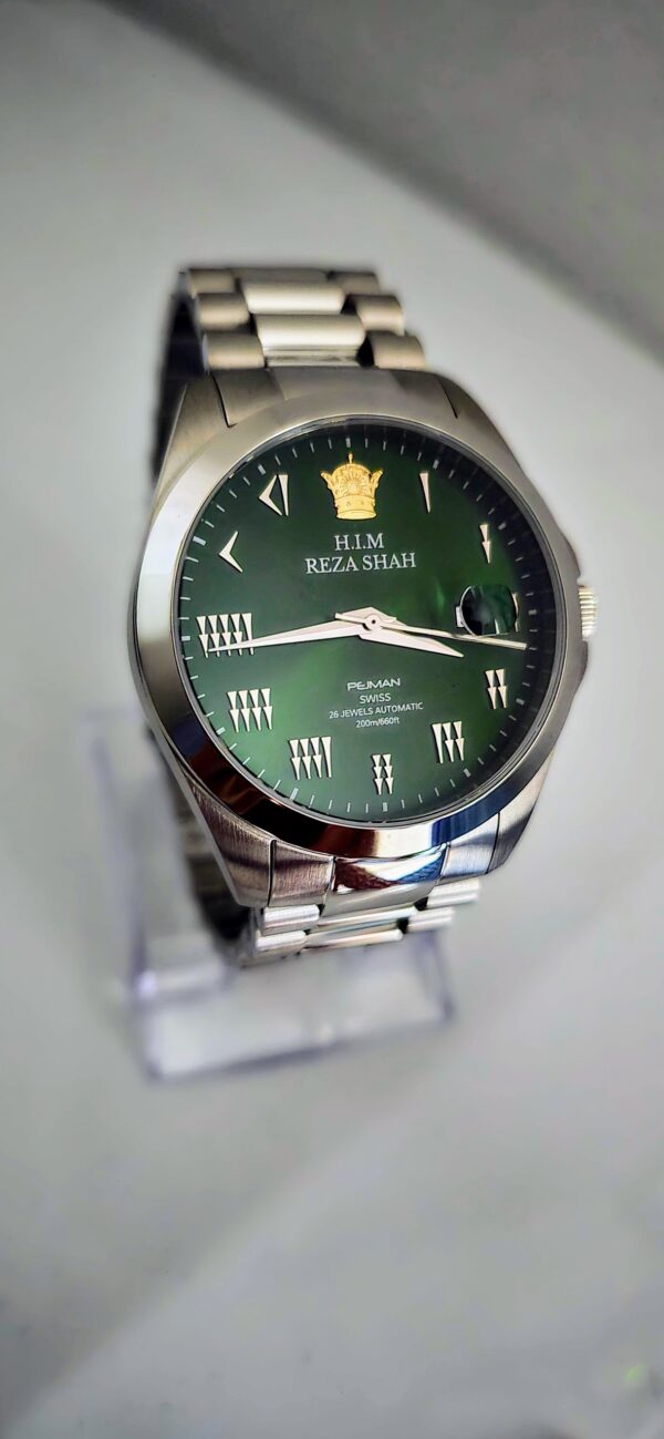 A watch is shown with the time on it.