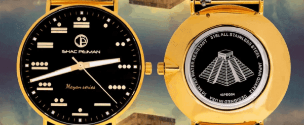 Two watches side by side with one black and white face.