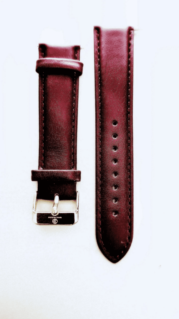A close up of the strap on a watch