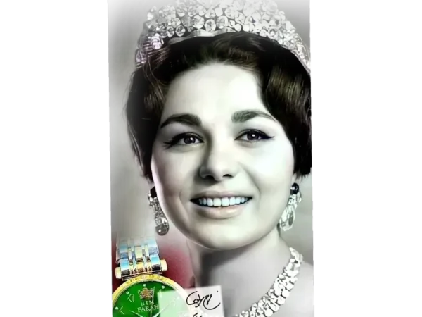 A woman with long hair and a tiara.