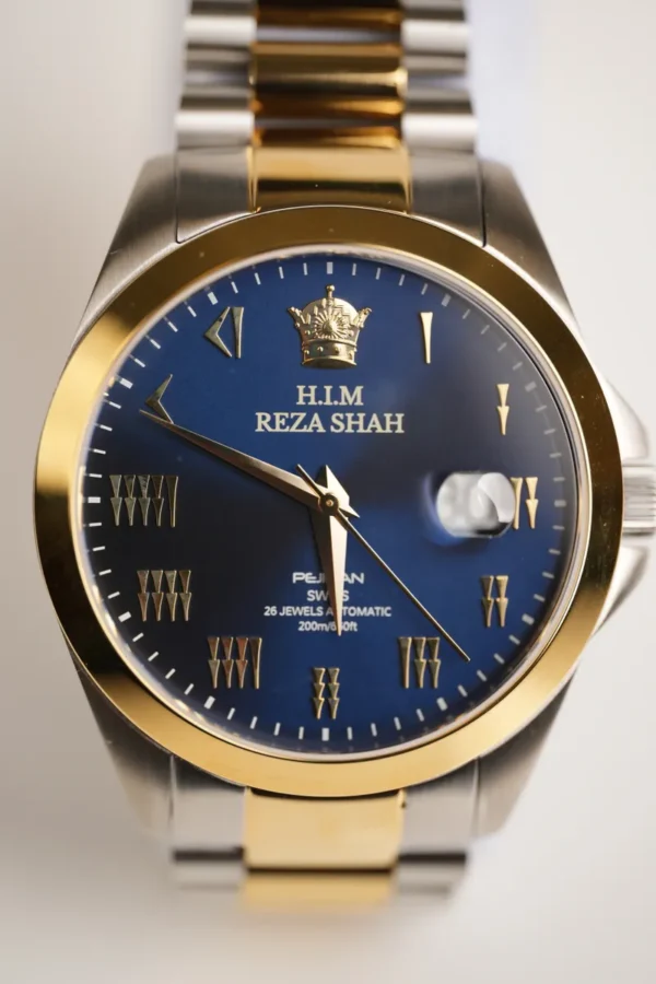 A watch with roman numerals on the face.