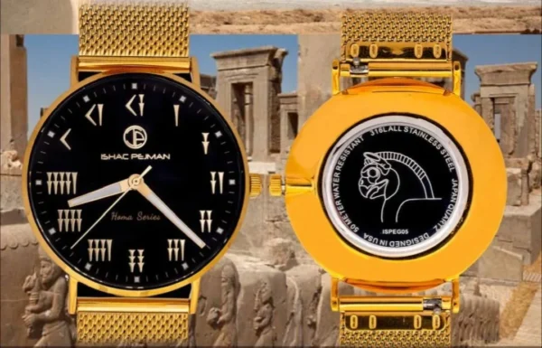 A watch with a picture of the same image on it.