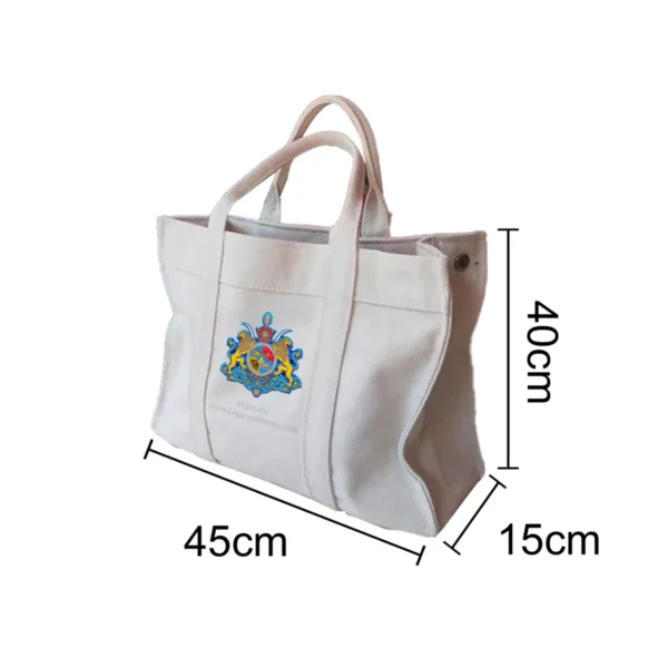 Large 100% Natural Organic cotton Canvas Totes, hand bag , 3 options ,PAHLAVI, SHIRO KHORSHID, SHAHBANOU - Image 7