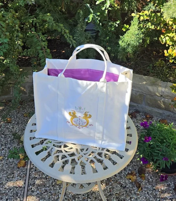 Large 100% Natural Organic cotton Canvas Totes, hand bag , 3 options ,PAHLAVI, SHIRO KHORSHID, SHAHBANOU