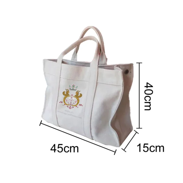 Large 100% Natural Organic cotton Canvas Totes, hand bag , 3 options ,PAHLAVI, SHIRO KHORSHID, SHAHBANOU - Image 5