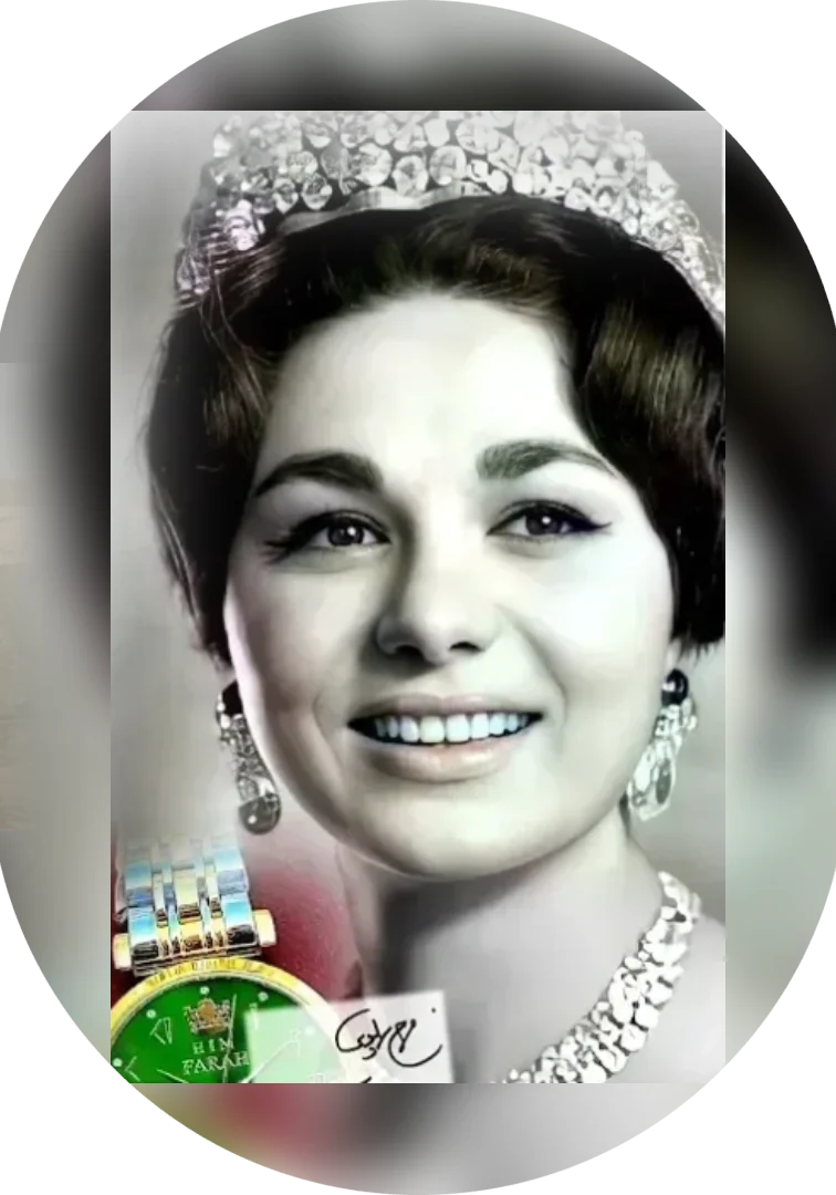 5 (5) A woman with long hair and a tiara.